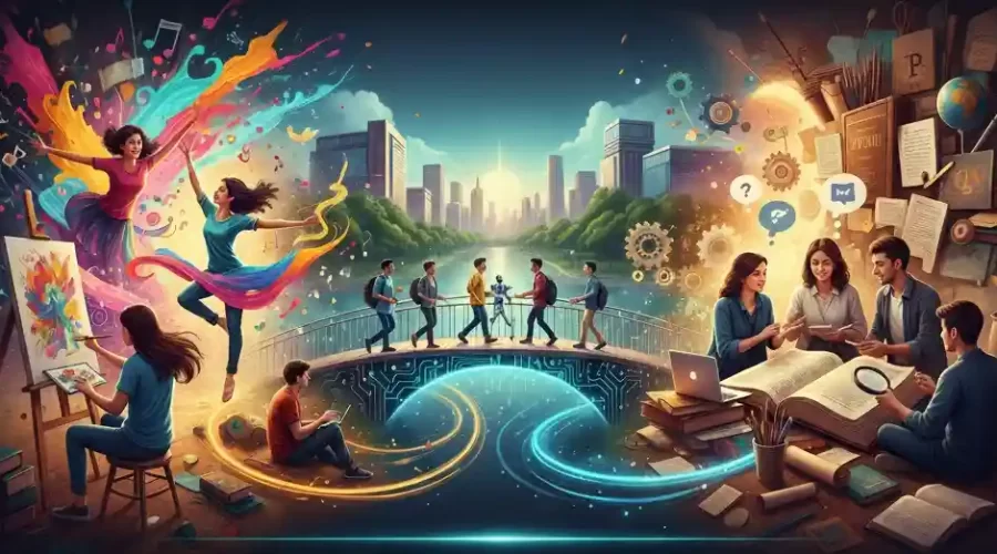 difference between arts and humanities